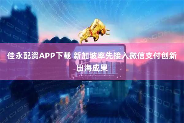 佳永配资APP下载 新加坡率先接入微信支付创新出海成果